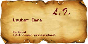 Lauber Imre névjegykártya